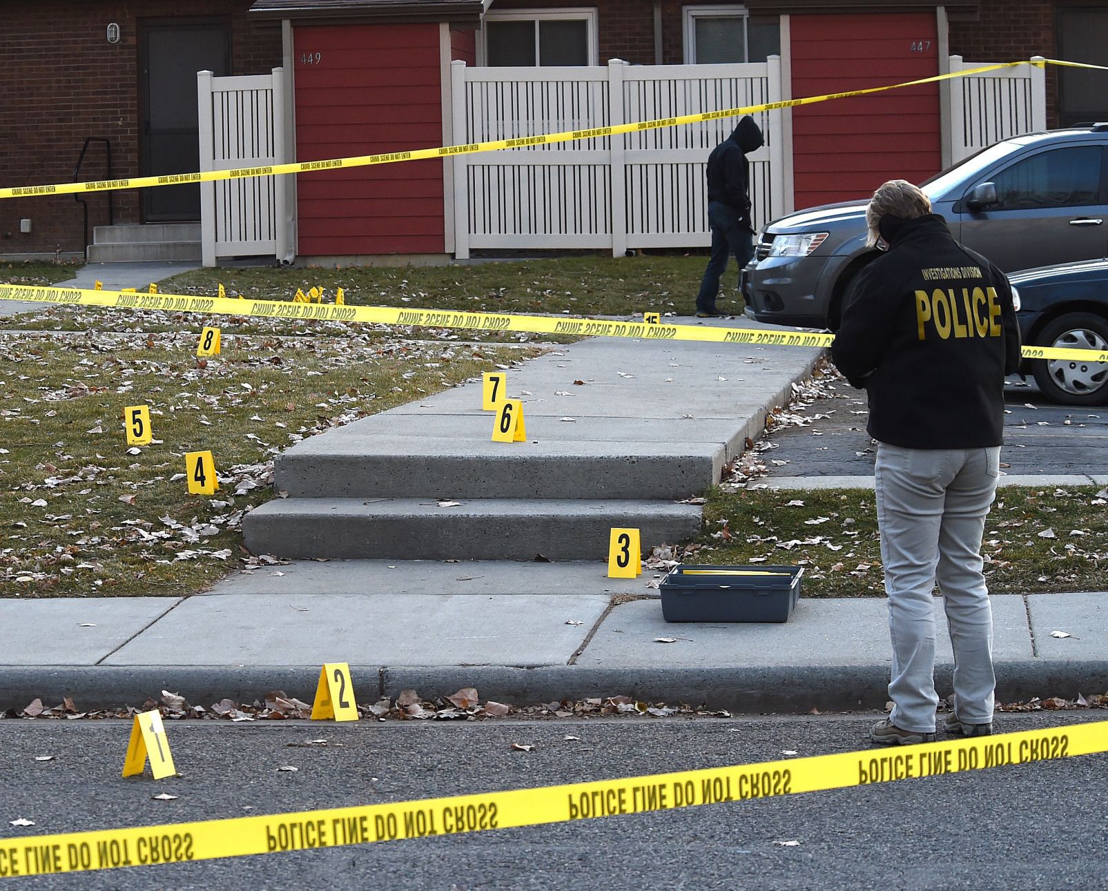 Shooting scene evidence cones